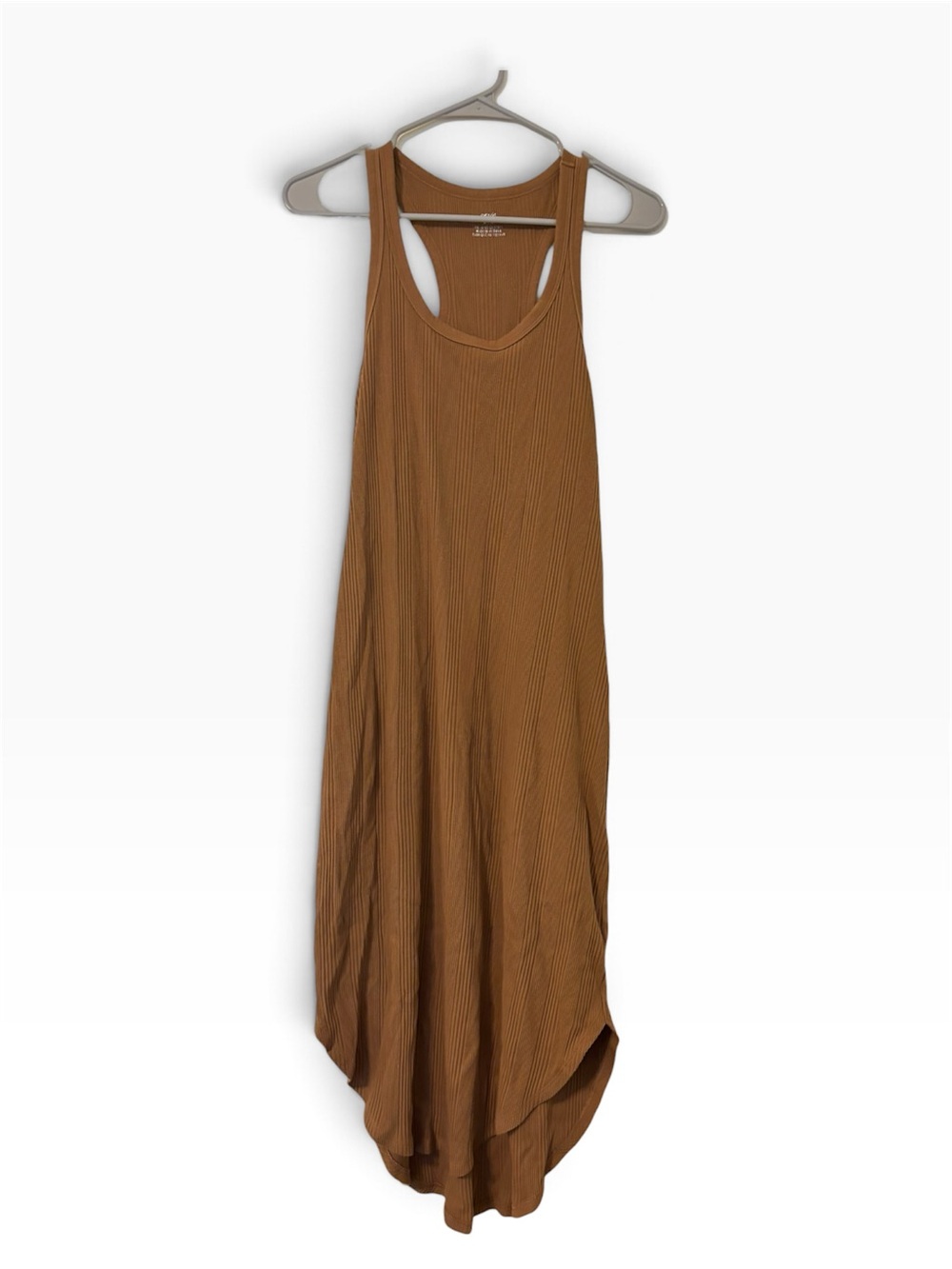 Aerie Brown Ribbed Maxi Dress Womens Sz M Fall Maternity Boho Layering Whimsy